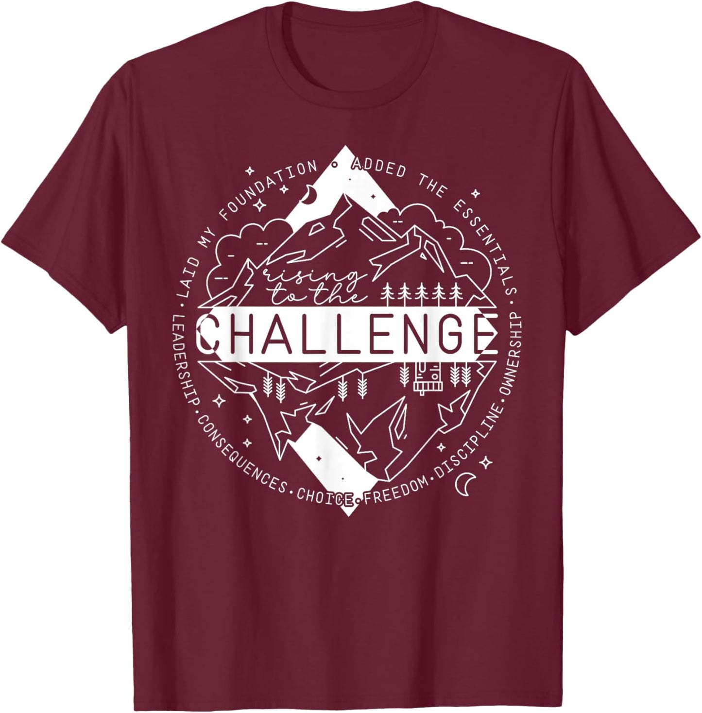 Classical Conversations Rising to the Challenge T-Shirt - T-Shirt | Maroon