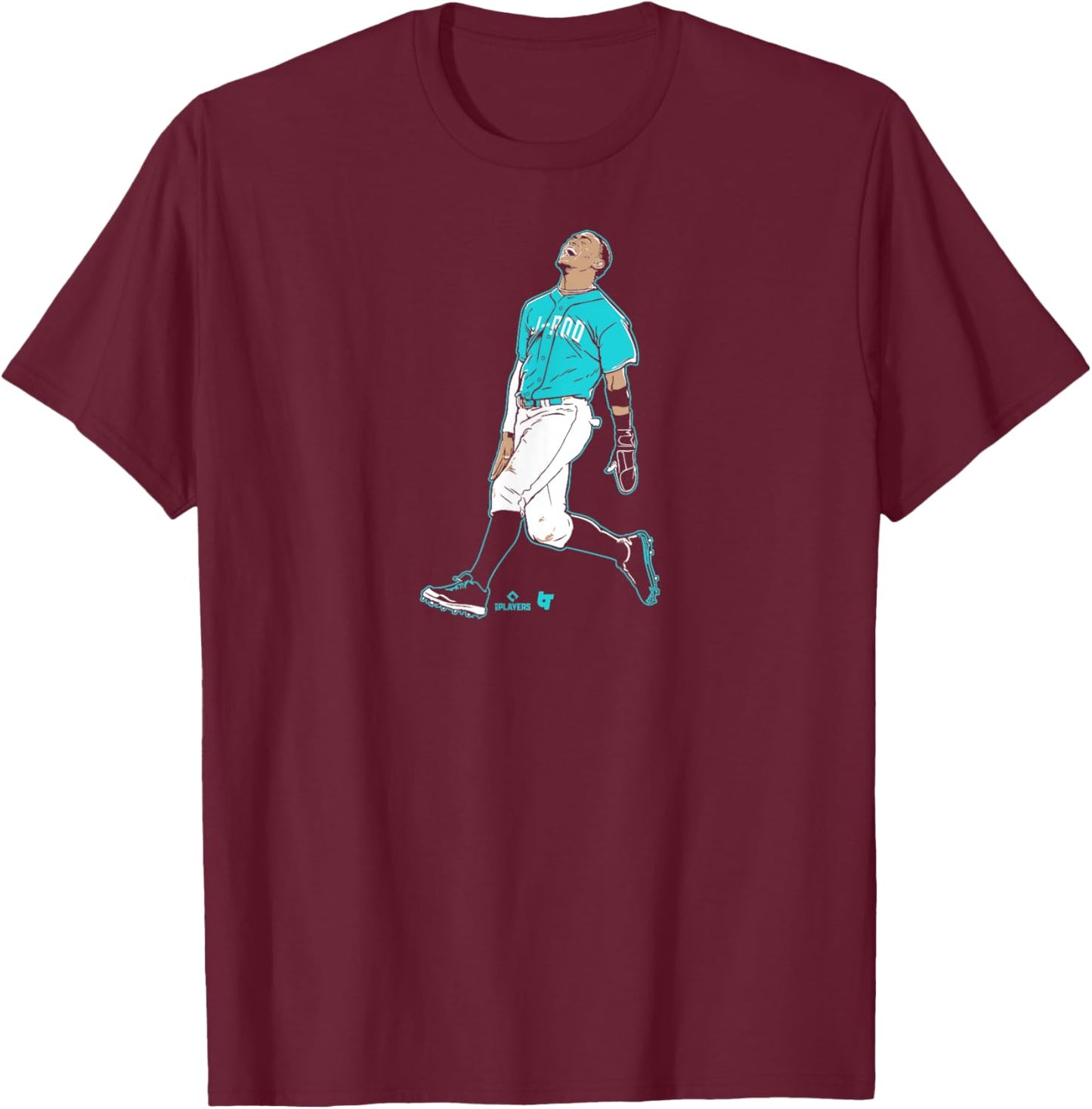 Julio Rodriguez: Superstar Pose - Seattle Baseball T-Shirt - T-Shirt | Maroon