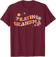 Christian Mother's Day Groovy Flower Prayer Praying Grandma T-Shirt - T-Shirt | Maroon