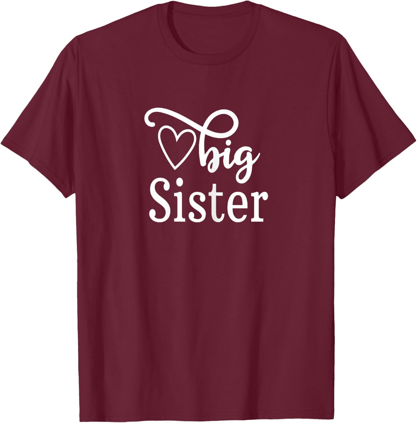 Cute Big Sister T-Shirt - T-Shirt | Maroon