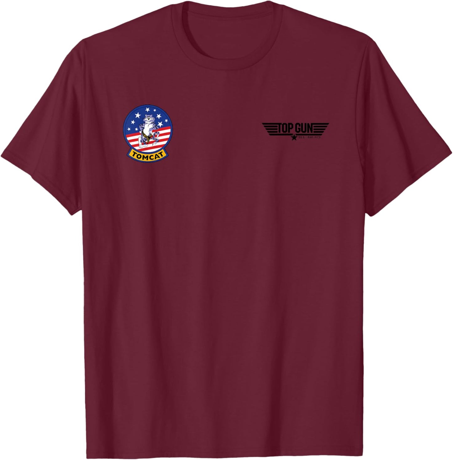 Top Gun COBI F-14 TOMCAT Chest Badge Father's Day T-Shirt - T-Shirt | Maroon