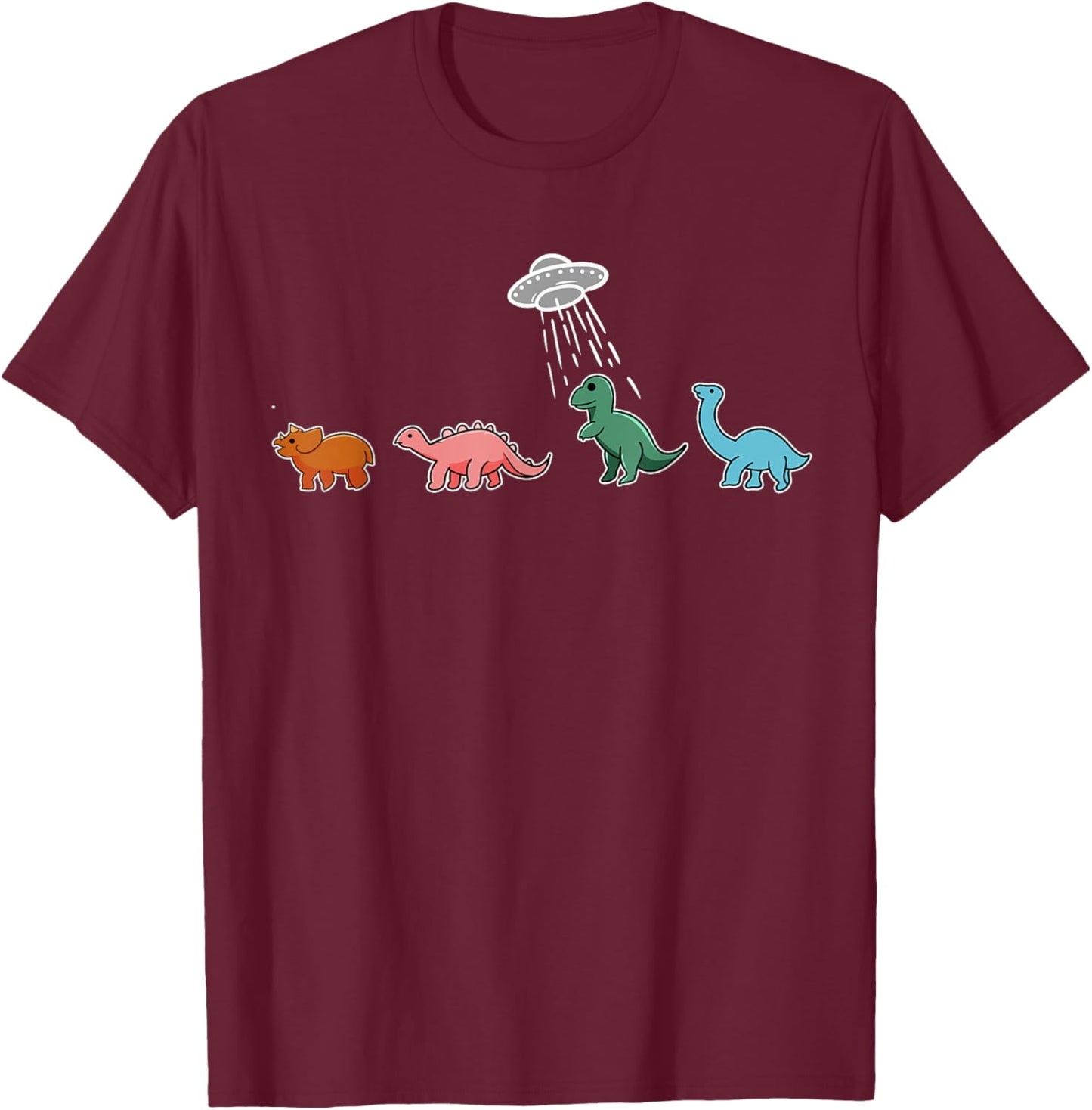 BabyDino In Outer Space T-Shirt - T-Shirt | Maroon