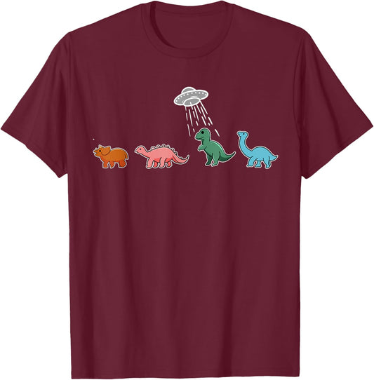 BabyDino In Outer Space T-Shirt - T-Shirt | Maroon