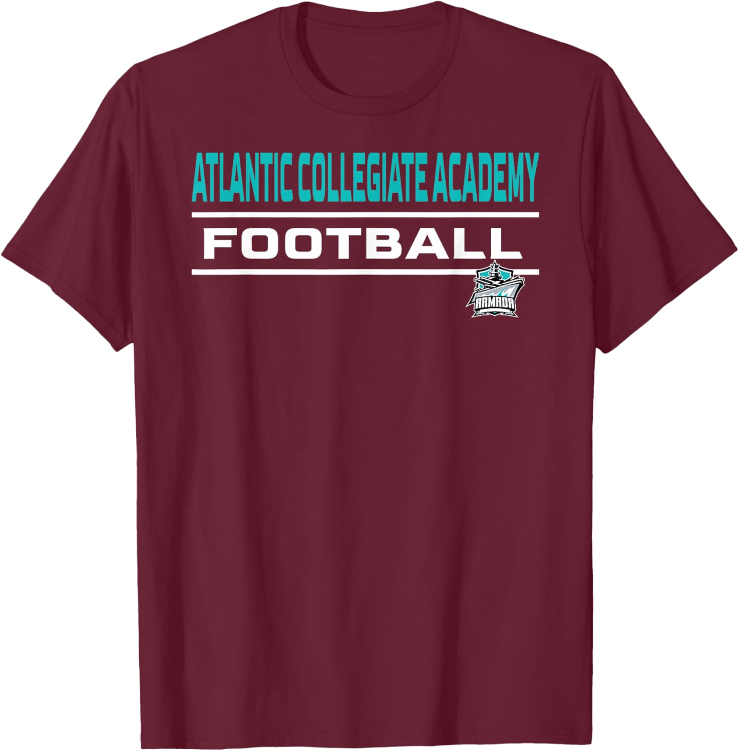 Atlantic Collegiate Academy Armada Football T-Shirt - T-Shirt | Maroon
