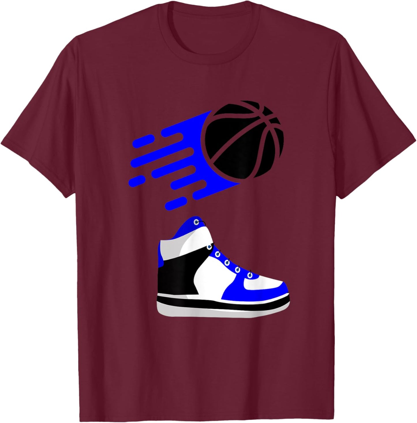 Blue basketball sneaker T-Shirt - T-Shirt | Maroon