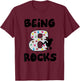 Rock Climbing Funny 8 Years Old 8th Birthday Gift Kids T-Shirt - T-Shirt | Maroon