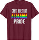 Retro 70's 80's Style Can't Hide That Alabama Gay Pride T-Shirt - T-Shirt | Maroon