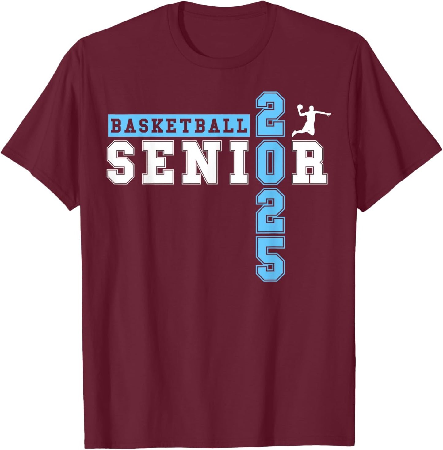 Basketball Senior Night Basketball Senior 2025 Graduation 40 T-Shirt - T-Shirt | Maroon