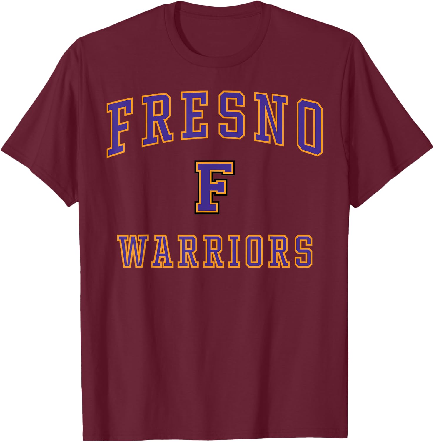 Fresno High School Warriors C1 T-Shirt - T-Shirt | Maroon