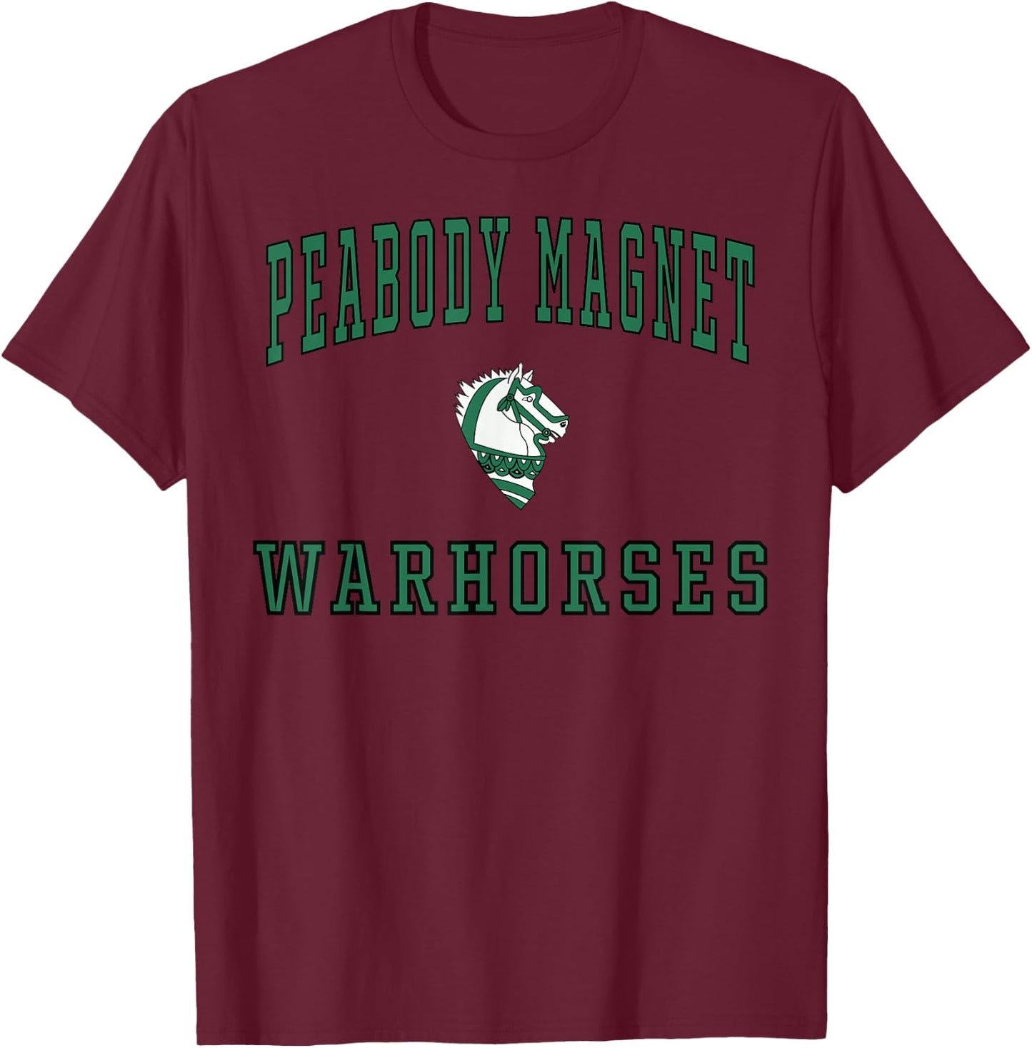 Peabody Magnet High School Warhorses C1 T-Shirt - T-Shirt | Maroon