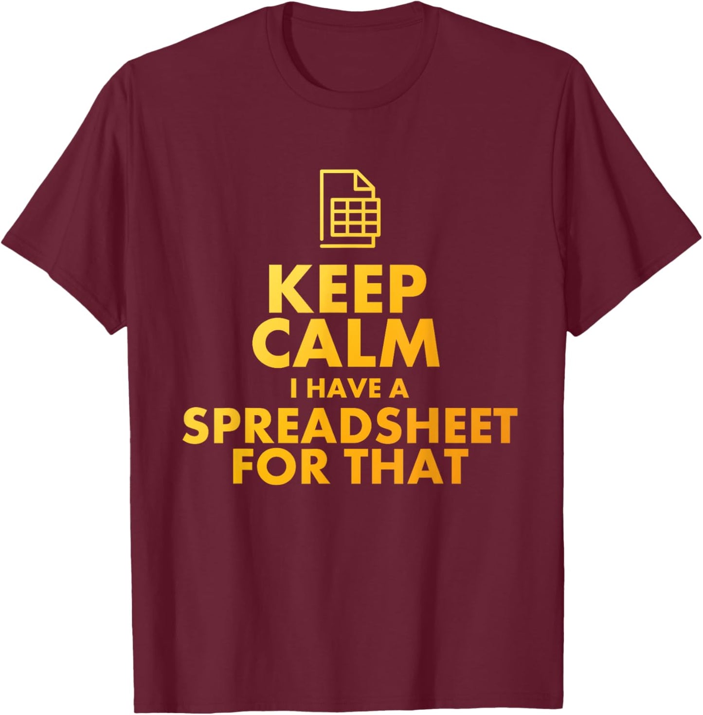 Best Accountant Design Women Accounting Spreadsheet T-Shirt - T-Shirt | Maroon