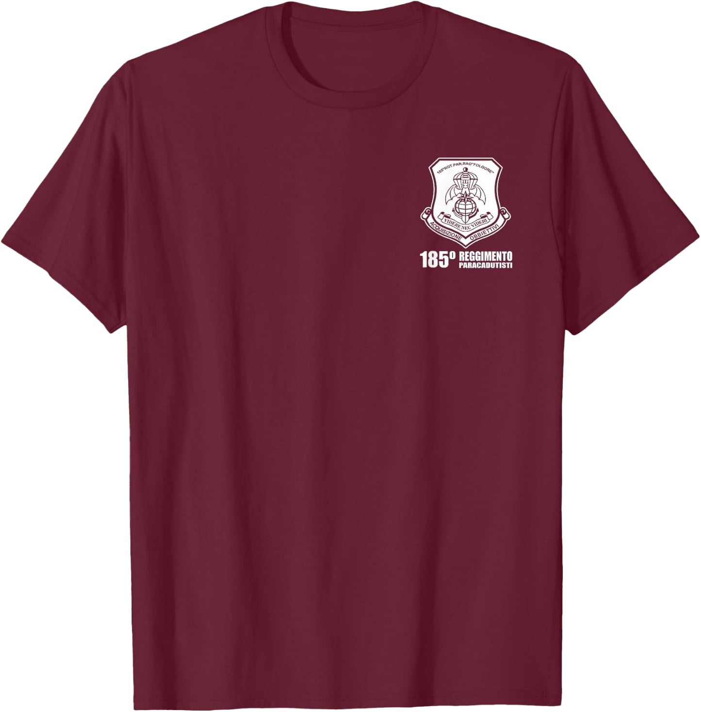 Italian Special Forces 18th Paratroopers Folgore T-Shirt - T-Shirt | Maroon