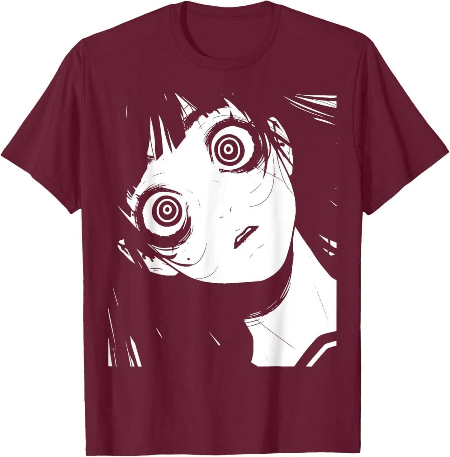 Horror Anime Manga | Japan Japanese Creepy Kawaii Goth T-Shirt - T-Shirt | Maroon