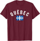Quebec Flag Canada Pride Vacation Travel Canadian Gift T-Shirt - T-Shirt | Maroon