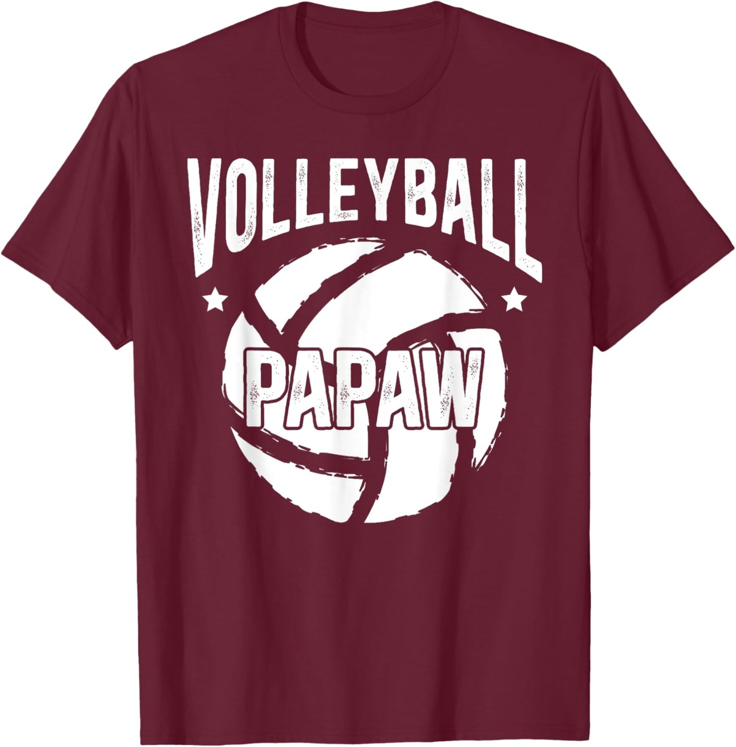 Volleyball Papaw Grandpa Papaw Of A Volleyball Player T-Shirt - T-Shirt | Maroon