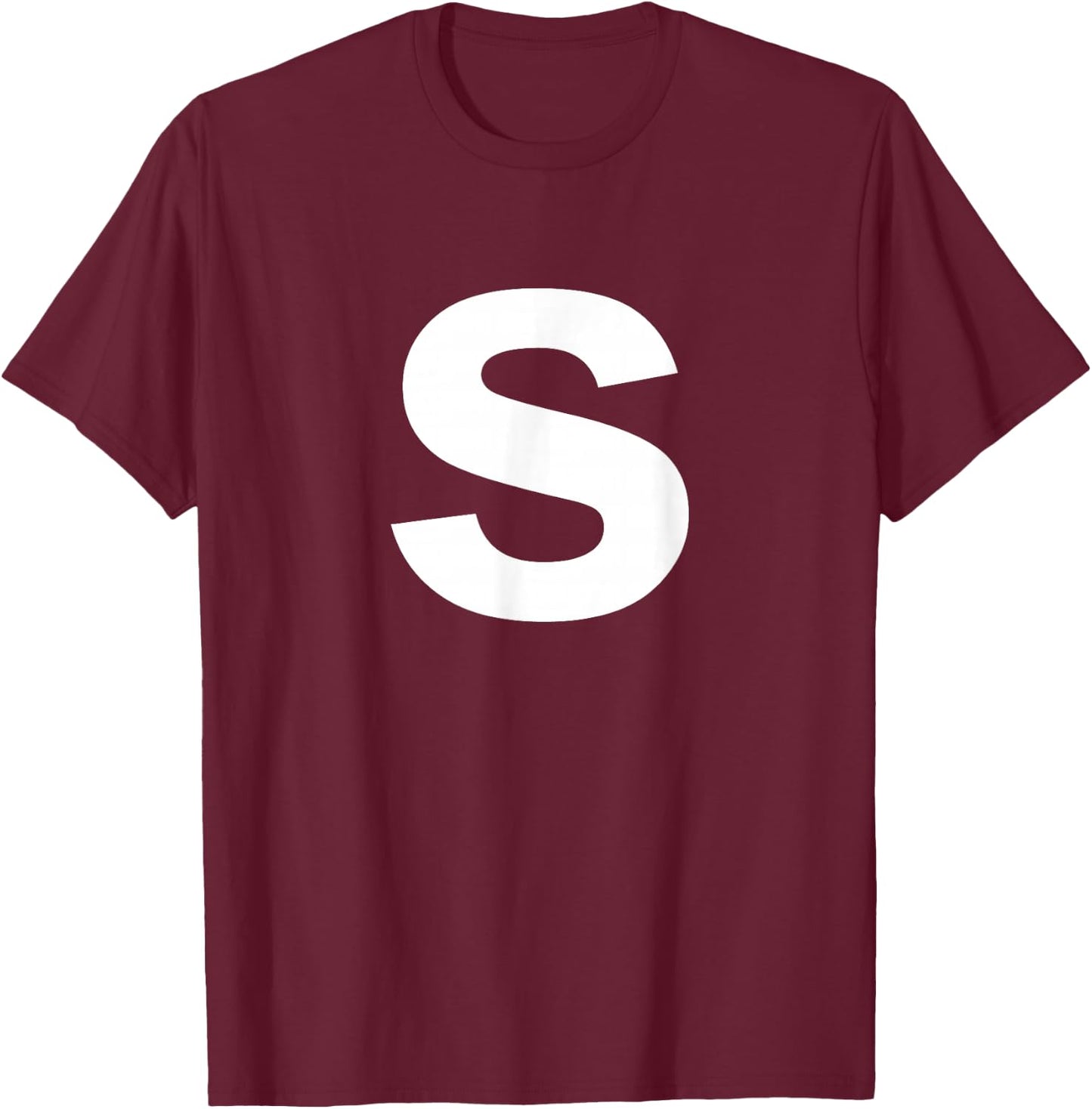 Letter S Shirt Lower Case Alphabet T-Shirt - T-Shirt | Maroon