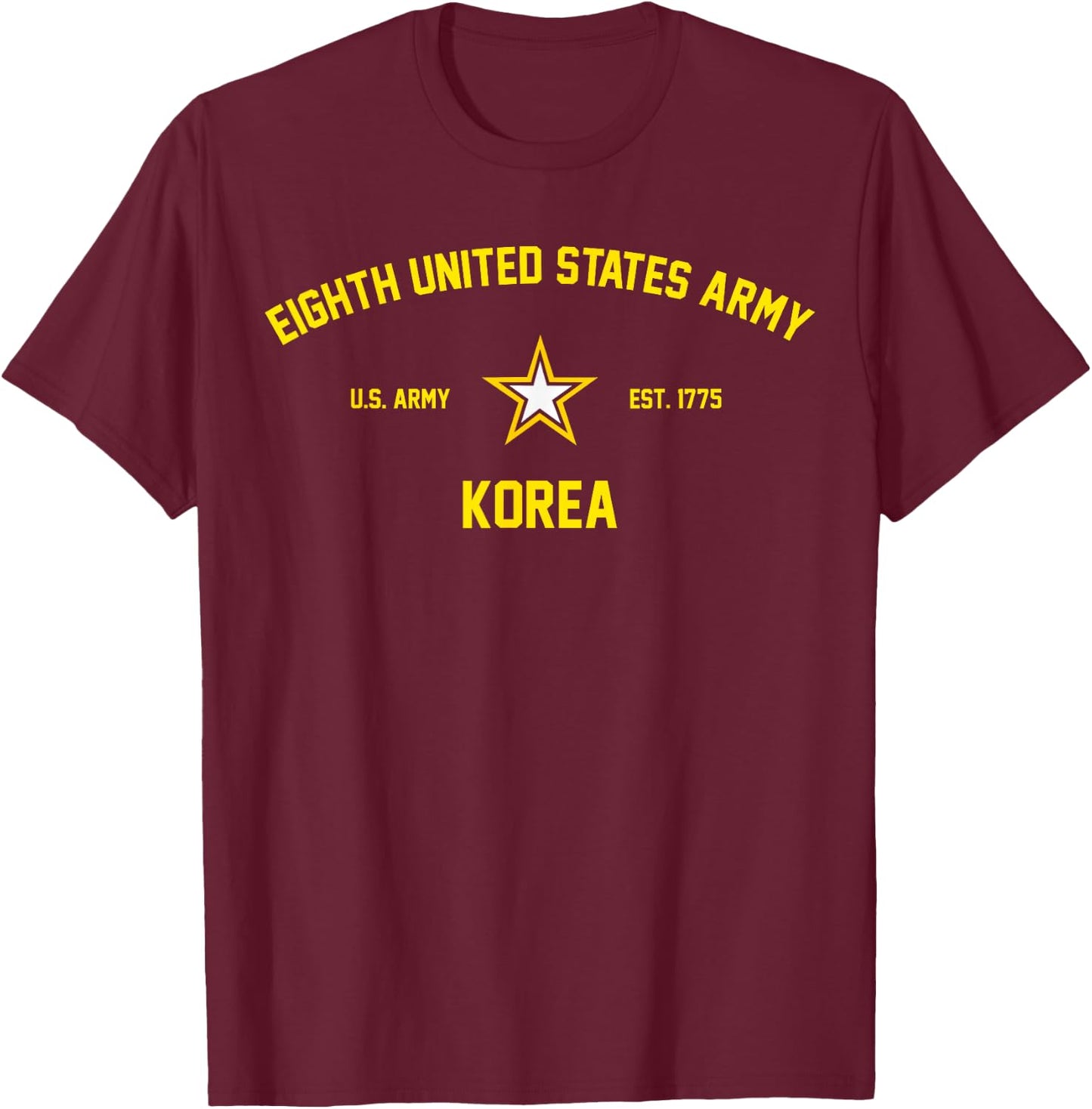 Eighth United States Army Forces Korea T-Shirt - T-Shirt | Maroon