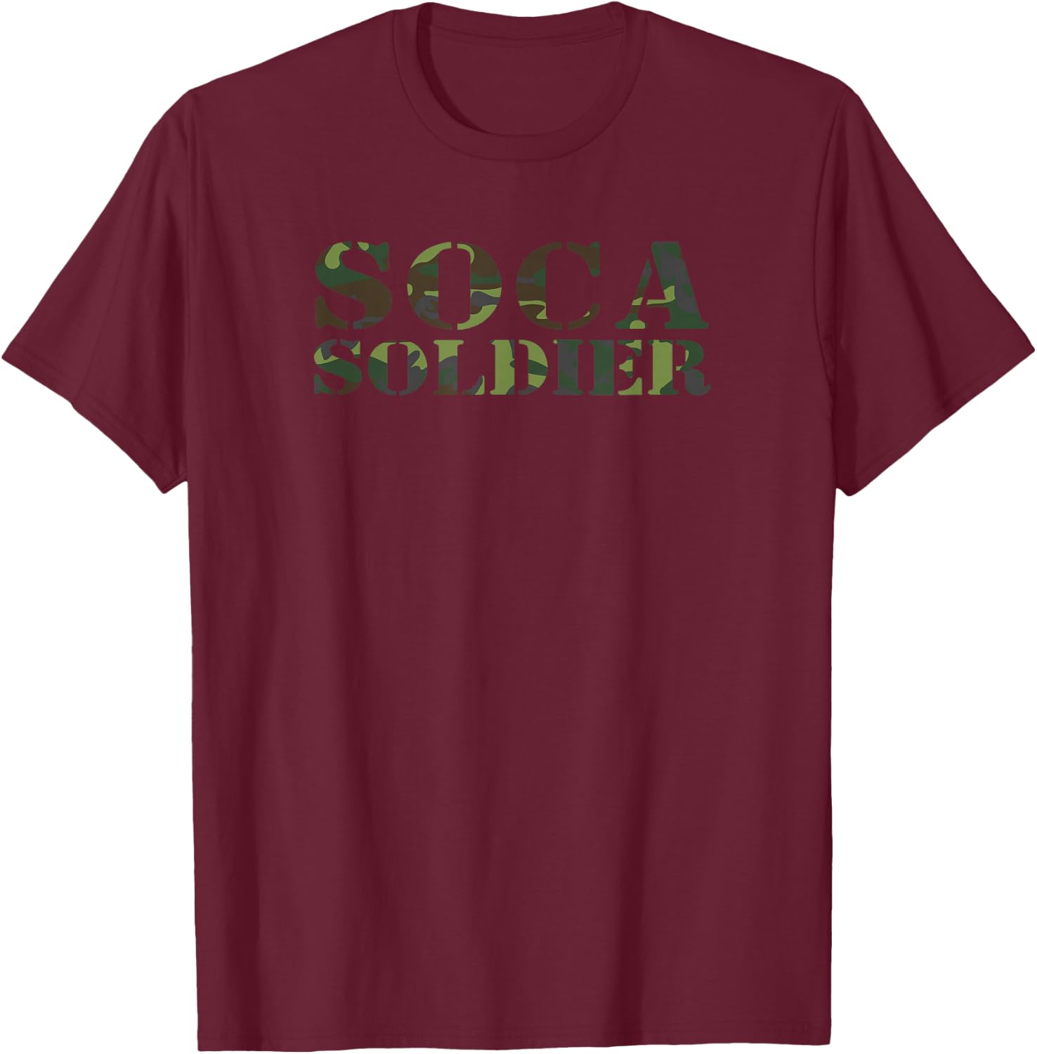 Soca Soldier Army Fete Trinidad Carnival 2020 T-Shirt - T-Shirt | Maroon