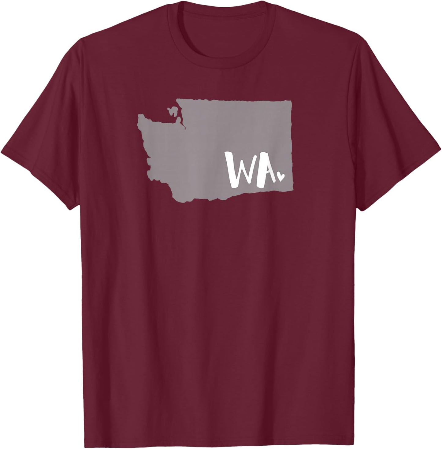 Cute Washington State Outline Gift - from WA T-Shirt - T-Shirt | Maroon
