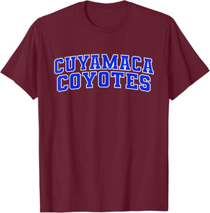 Cuyamaca College Apparel Sports Fan T-Shirt - T-Shirt | Maroon