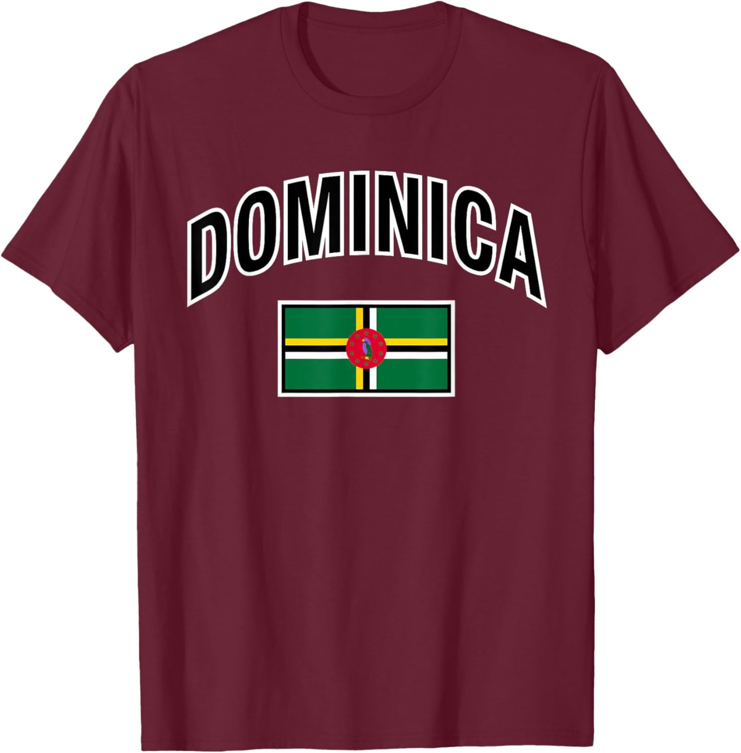 Dominica Flag Proud Dominican T-Shirt - T-Shirt | Maroon