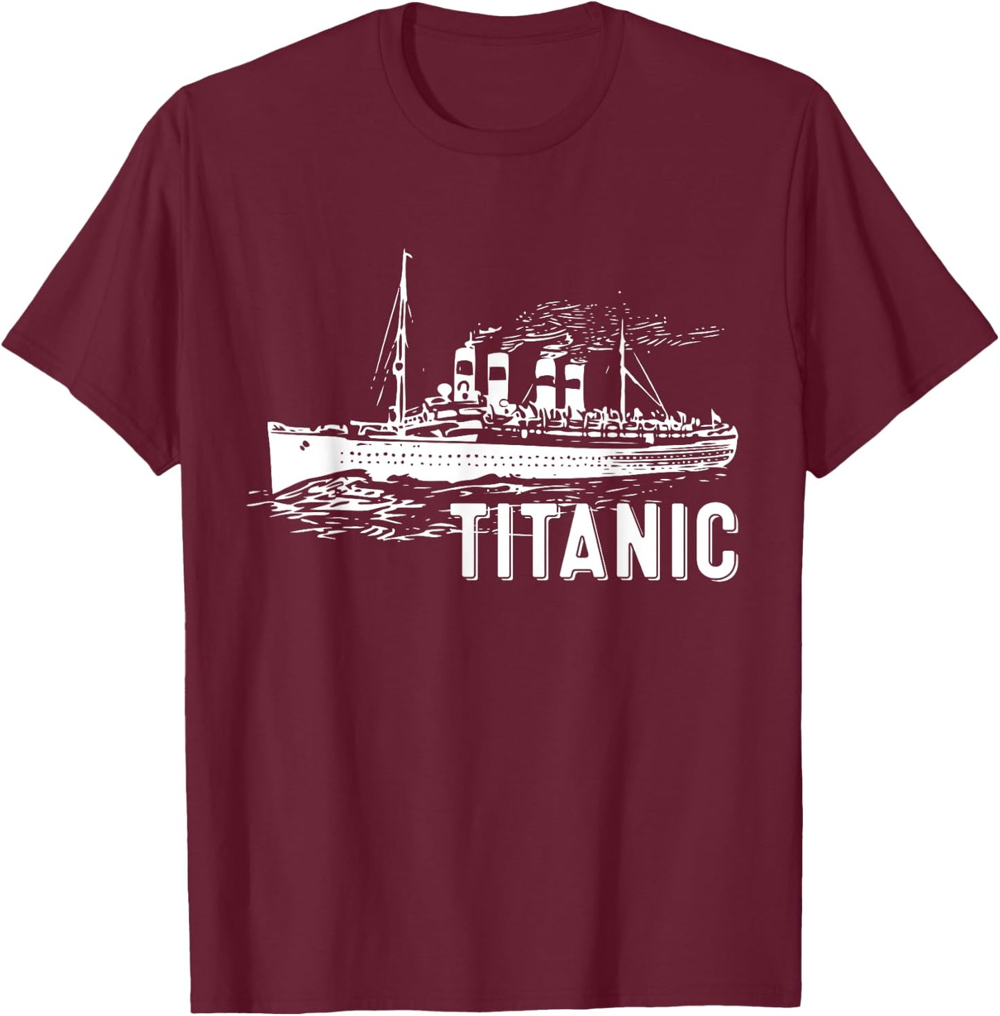 RMS Titanic Ship Perfect Gift Youth Vintage Titanic T-Shirt - T-Shirt | Maroon