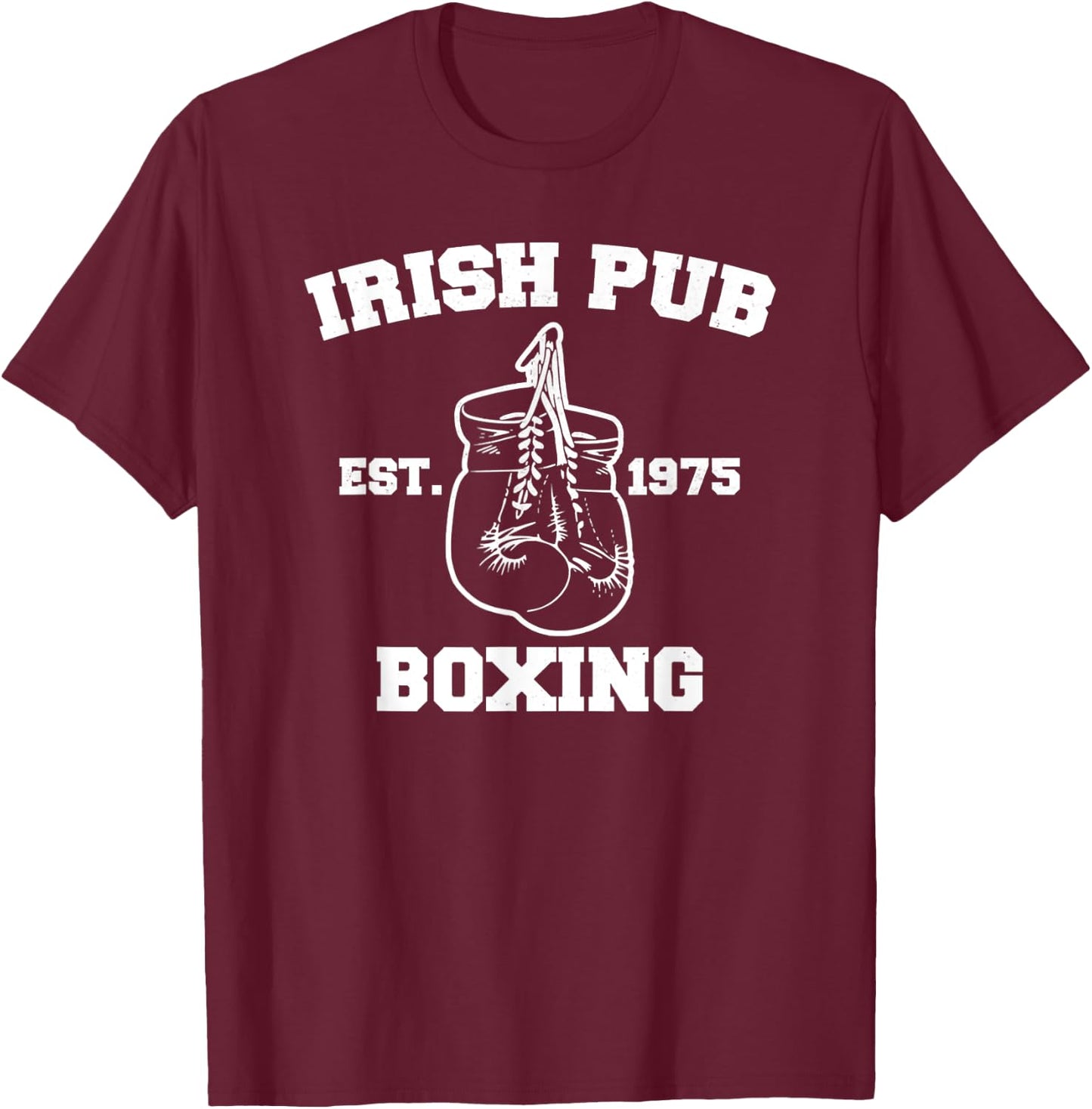 Vintage Irish Pub Est 1975 Boxing Day T-Shirt - T-Shirt | Maroon