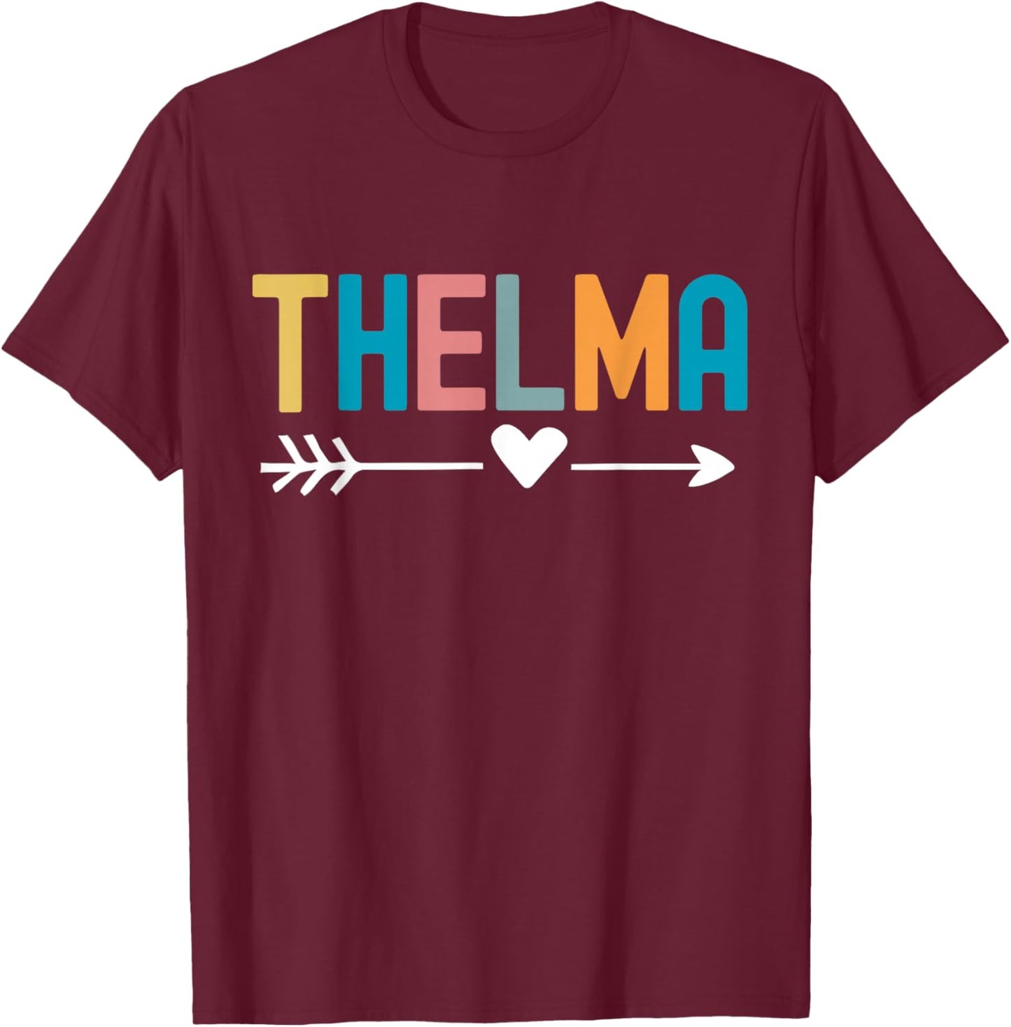 Thelma Retro Color Love Cute Matching Best Friends T-Shirt - T-Shirt | Maroon
