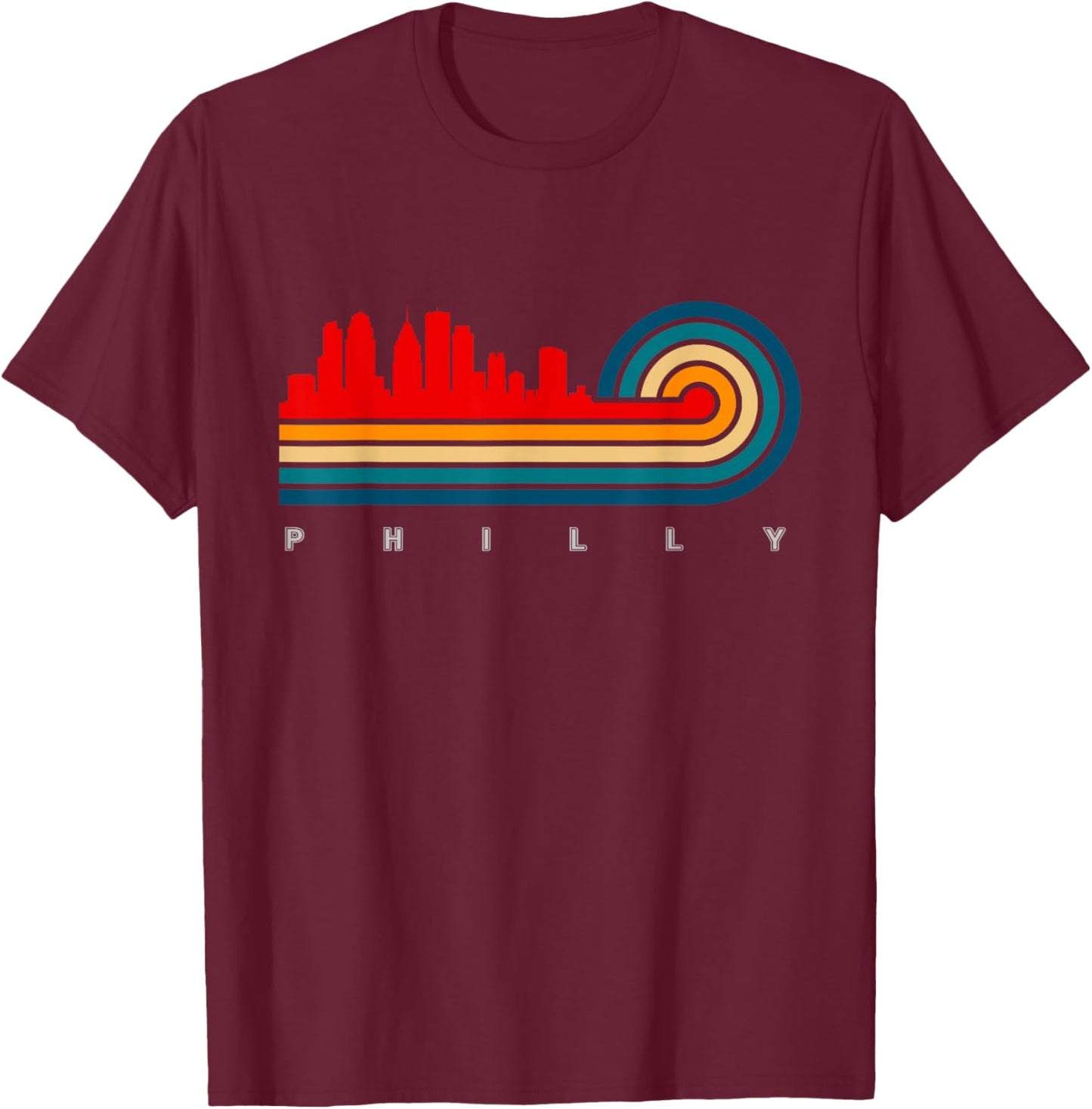 City of Philly Philadelphia Pennsylvania T-Shirt - T-Shirt | Maroon
