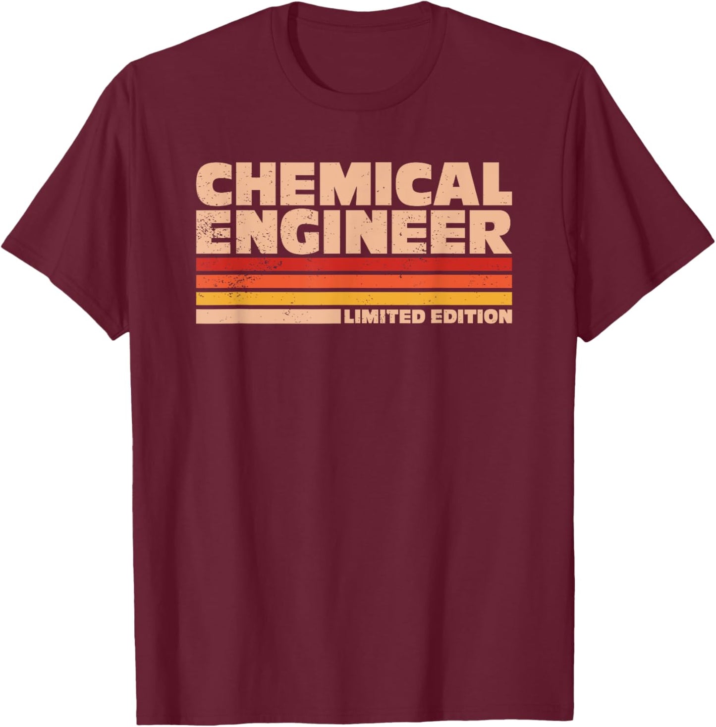 Chemical Engineering Retro Flag Chemical Engineer T-Shirt - T-Shirt | Maroon