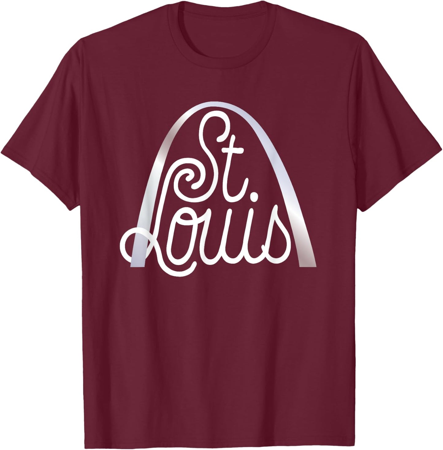 Saint Louis Missouri Souvenir Gateway Arch Traveler Present T-Shirt - T-Shirt | Maroon