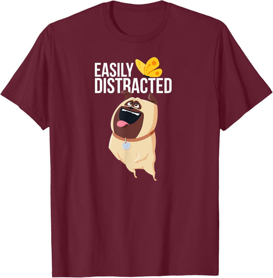 The Secret Life of Pets 2 Mel Easily Distracted T-Shirt - T-Shirt | Maroon