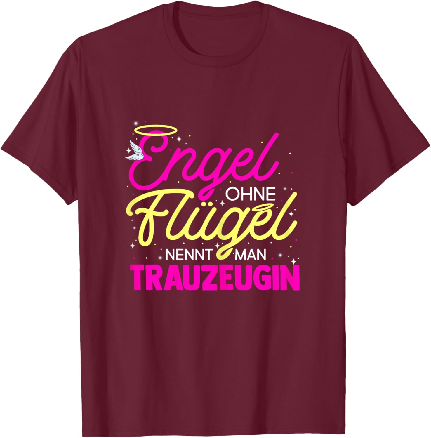 Junggesellinnenabschied Brautjungfer Hochzeit Trauzeugin T-Shirt - T-Shirt | Maroon