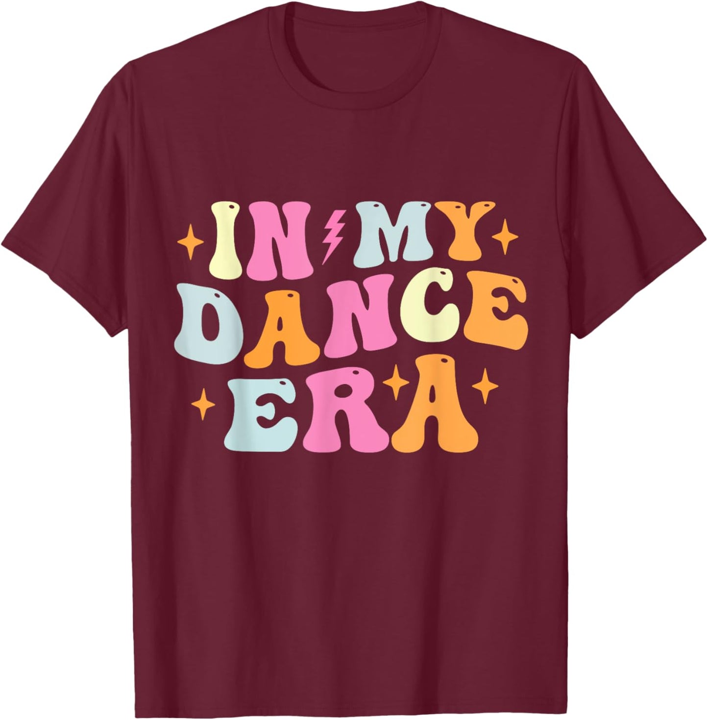 In My Dance Era Ballet Dancer Groovy Retro Girls T-Shirt - T-Shirt | Maroon