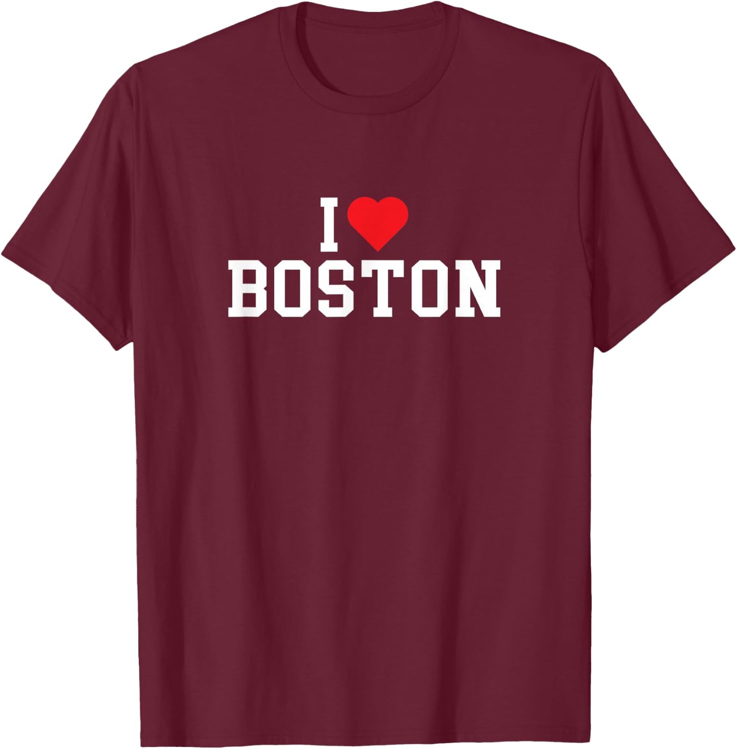 BOSTON - I Love Boston - Throwback Design - Classic T-Shirt - T-Shirt | Maroon
