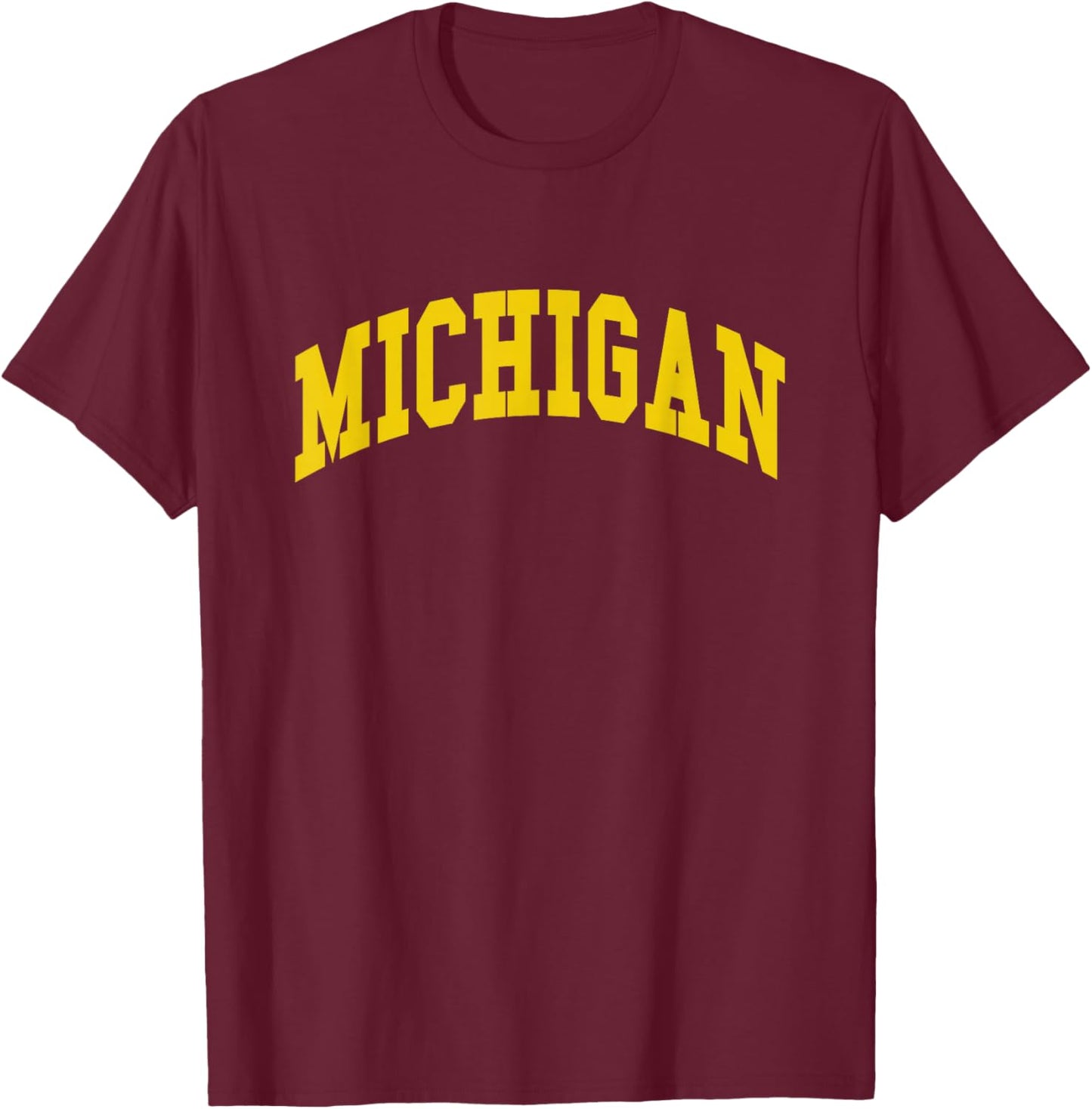 MICHIGAN - Throwback Design T-Shirt - T-Shirt | Maroon
