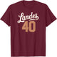 Landes 40 T-Shirt - T-Shirt | Maroon