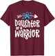 Daughter Of A Warrior Prostate Cancer Blue Ribbon Awareness T-Shirt - T-Shirt | Maroon