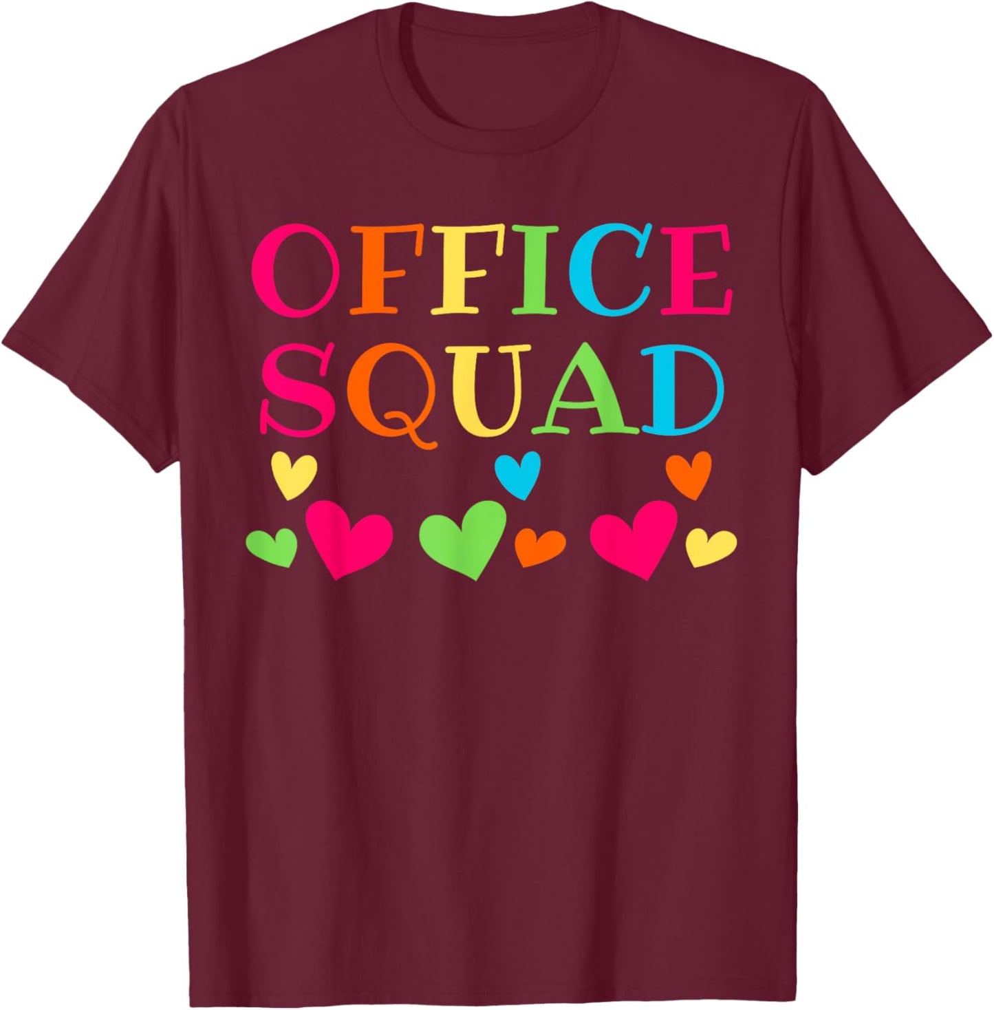 Office Squad Administrative Assistant Gift School Secretary T-Shirt - T-Shirt | Maroon