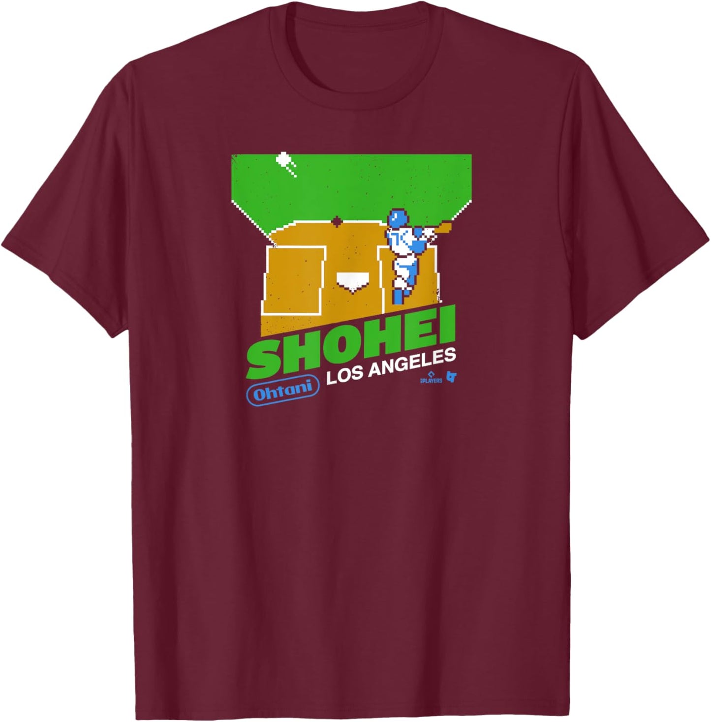 Shohei Ohtani: Retro Game - Los Angeles Baseball T-Shirt - T-Shirt | Maroon