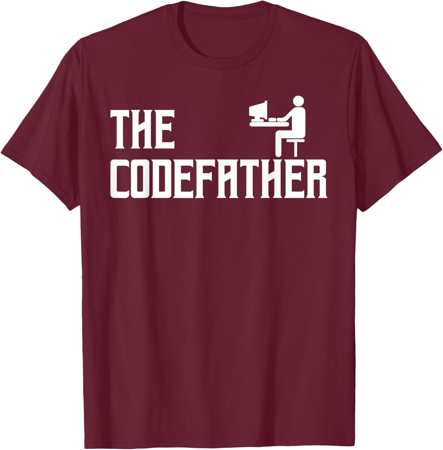 The Codefather Coding Coder Developer Computer Freak Gift T-Shirt - T-Shirt | Maroon