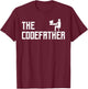 The Codefather Coding Coder Developer Computer Freak Gift T-Shirt - T-Shirt | Maroon