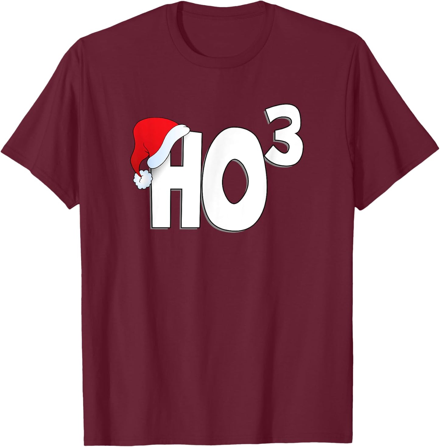 Ho Ho Ho High 3 - Funny Christmas Lovers Statement T-Shirt - T-Shirt | Maroon