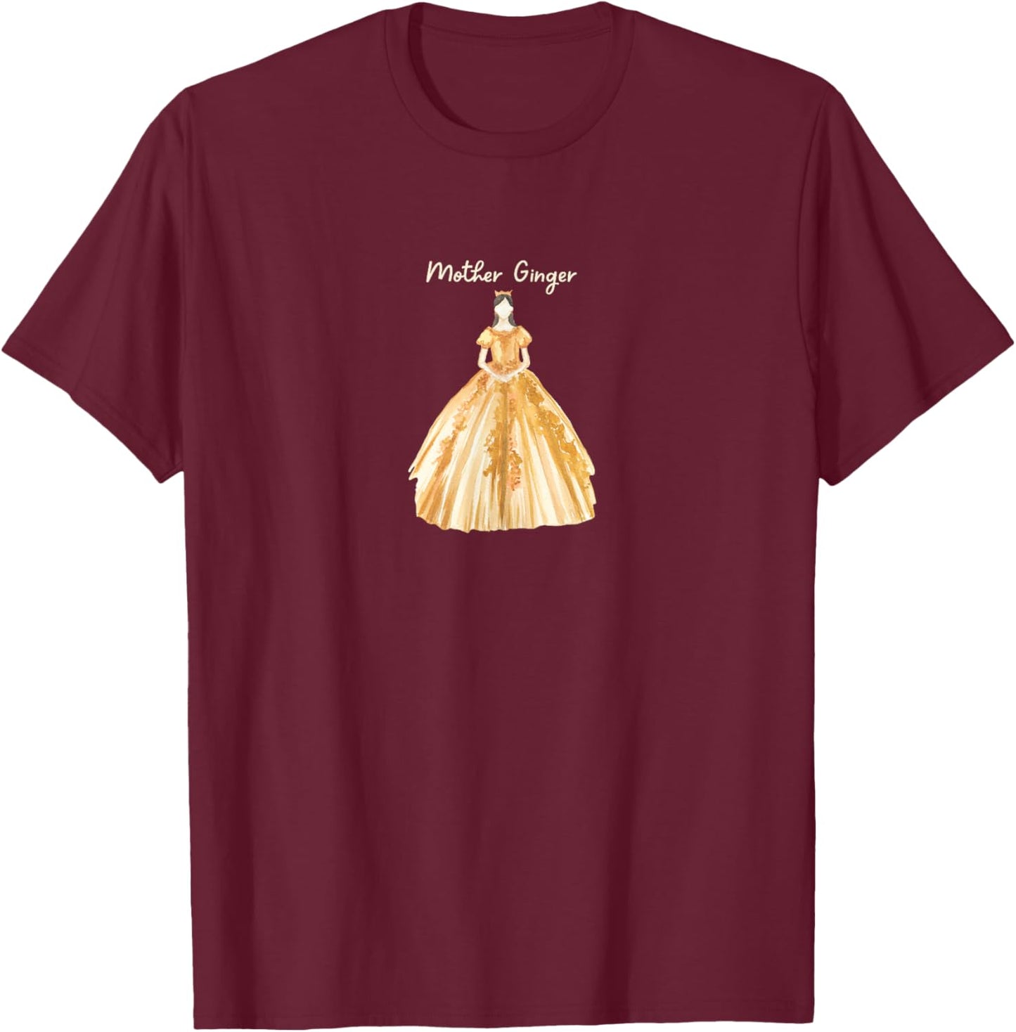 MOTHER GINGER THE NUTCRACKER Christmas Ballet Dancer Graphic T-Shirt - T-Shirt | Maroon