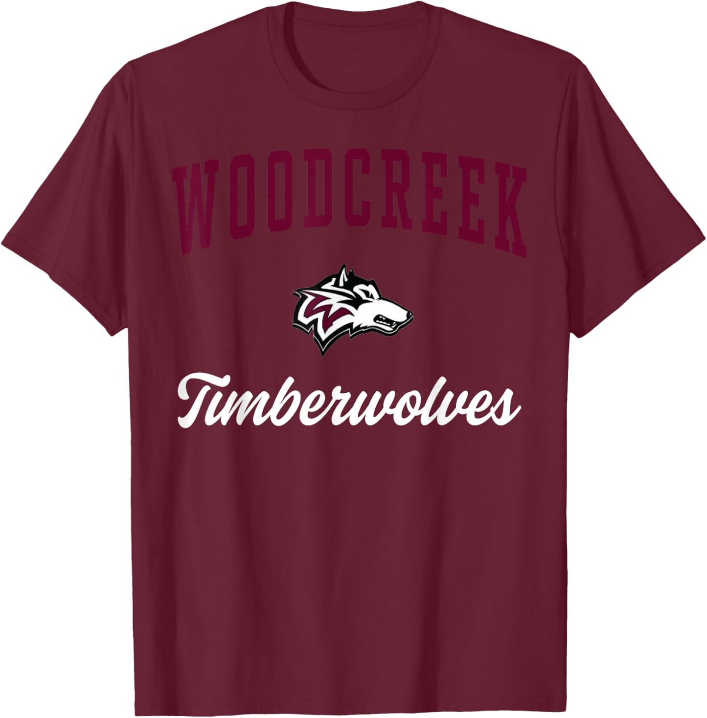 Woodcreek High School Timberwolves C3 T-Shirt - T-Shirt | Maroon