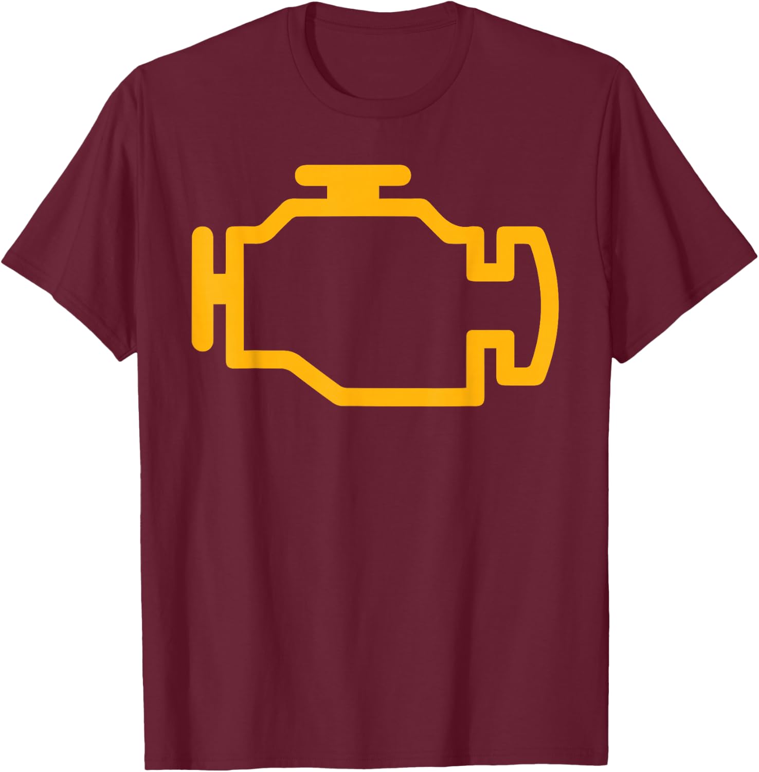 Check Engine Light T-Shirt - T-Shirt | Maroon