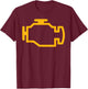 Check Engine Light T-Shirt - T-Shirt | Maroon