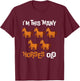 Kids I'm This Many Horses Old - Ponies 5th Birthday 5 Years old T-Shirt - T-Shirt | Maroon