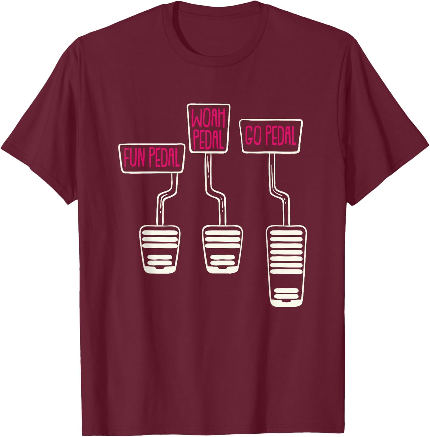Manual Transmission Fun Pedal Shift Clutch Engine JDM Tuning T-Shirt - T-Shirt | Maroon