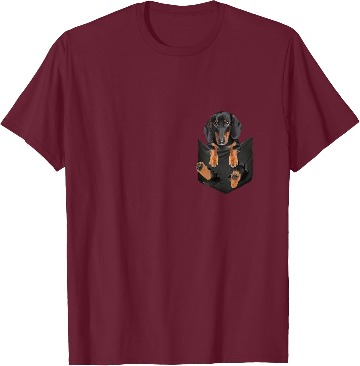 Dog Lovers Gifts Dachshund in a Bag Men Women Girls Kids T-Shirt - T-Shirt | Maroon